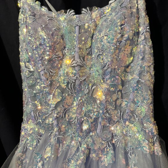 Stacees Lavender Sequined Prom Dress Size 0 New w/ Tags - Picture 6 of 10